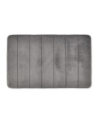 Vertical Memory Foam Bath Mat - Light Grey