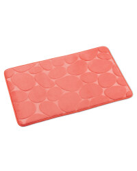 Memory Foam Pebble Bath Mat - Coral