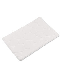 Memory Foam Pebble Bath Mat - White