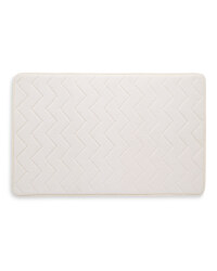 Zig-zag Memory Foam Bath Mat - Cream