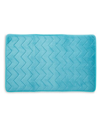 Zig-zag Memory Foam Bath Mat - Teal