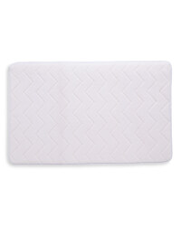Zig-zag Memory Foam Bath Mat - White