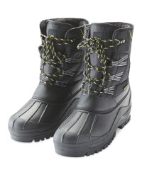 Crane Men's Winter Boots - Black/Yellow