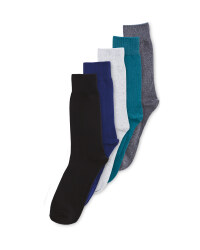 Men's 5 Pack Cotton-Rich Socks
