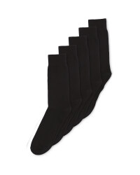 Men's 5 Pack Black Cotton Rich Socks