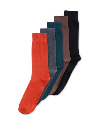 Men's 5 Pack Dark Cotton Rich Socks