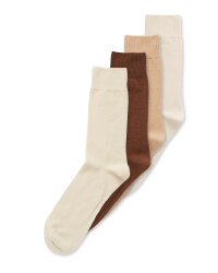 Men's Neutrals Cotton Socks 5 Pack