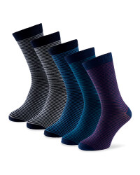 Men's All-Over Striped Socks 5-Pack