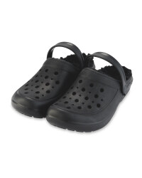 Men's Avenue Black Warm Clogs
