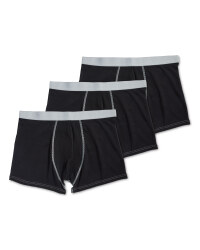 Men's Avenue Black 3-Pack Hipsters
