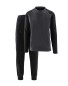 Men's Black Fleece Loungewear Set