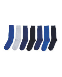 Men's Avenue Blue Socks 7-Pack