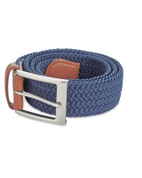 Men's Braided Belt - Navy