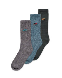 Men's Cars Chunky Socks 3 Pack