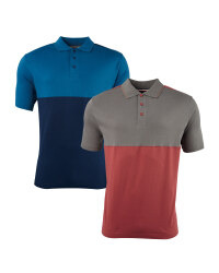 Men's Colour Block Polo Shirt