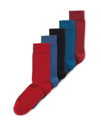 Men's Red/Blue Socks 5 Pack