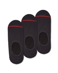 Avenue Men's Footsie Socks 3-Pack - Black