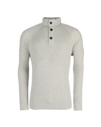 Men's Grey Funnel Waffle Jumper