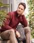 Men's Half-Zip Sweater Bordeaux