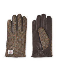 Men's Tweed/Leather Gloves