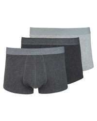 Men's Grey & Black Hipsters 3 Pack