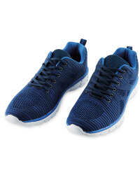 Men's Knitted Trainers - Navy