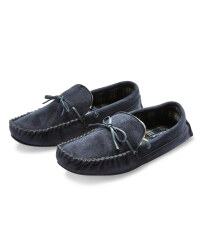 Avenue Men's Moccasin Slippers - Navy