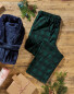 Men's Open Cuff Lounge Pants - Green/Navy