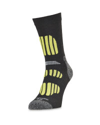 Crane Men's Outdoor Socks - Grey/Lime