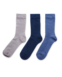 Men's Plain Bamboo Socks 3-Pack