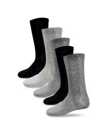 Men's Plain Cotton Rich Socks - Grey