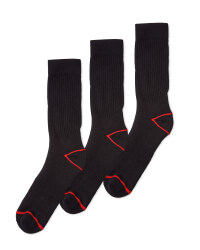 Avenue Men's Sports Socks 3-Pack - Black