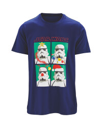 Mens' Blue Star Wars Christmas Top