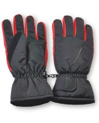 Men's Technical Ski Gloves - Black/Red
