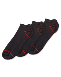 Avenue Men's Trainer Socks 3-Pack - Black