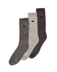Men's Wolf Chunky Socks 3 Pack
