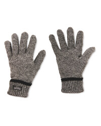 Men's Workwear Knitted Plain Gloves - Grey
