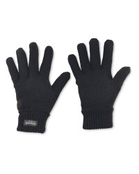 Men's Workwear Knitted Twist Gloves - Black