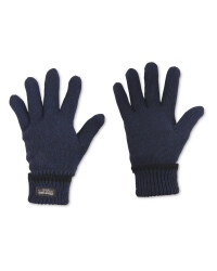 Men's Workwear Knitted Twist Gloves - Navy