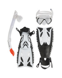 Snorkel & Diving Set L-XL - White
