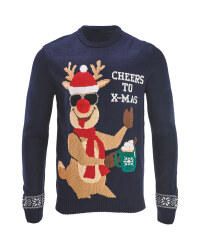 Men's Reindeer Christmas Jumper