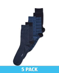 Men's Blue Socks 5 Pack
