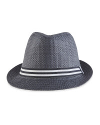 Men's Navy Straw Beach Hat