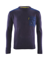 Mens Crew Neck Workwear Pullover - Navy