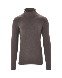 Crane Men's Grey Roll Neck Top