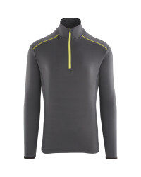 Crane Men's Grey Zip Neck Ski Top