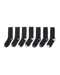 Mens Heel/Toe Socks 7-Pack