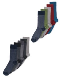 Mens Pique Textured Socks 5 Pack