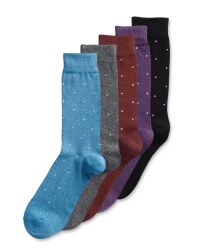 Mens Spotty Socks 5 Pack