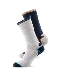 Mens Work Socks 2 Pack - Navy/Grey
